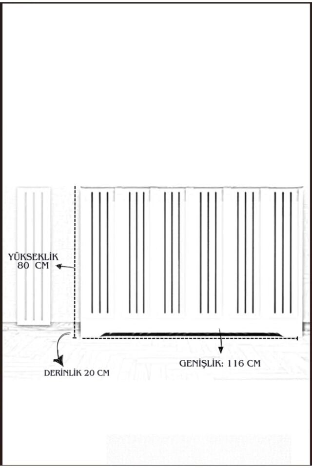 Perge Model, Beyaz Renk,iç Ölçü 76 Cm Dış Ölçü 80 Cm Petek Kaplama, Dresuar
