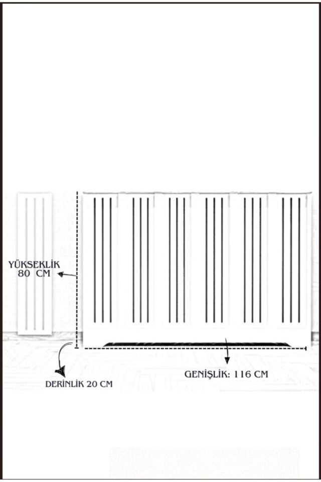 Perge Model, Beyaz Üstü Çam Renk,iç Ölçü 116 Cm Dış Ölçü 120 Cm Petek Kaplama, Dresuar
