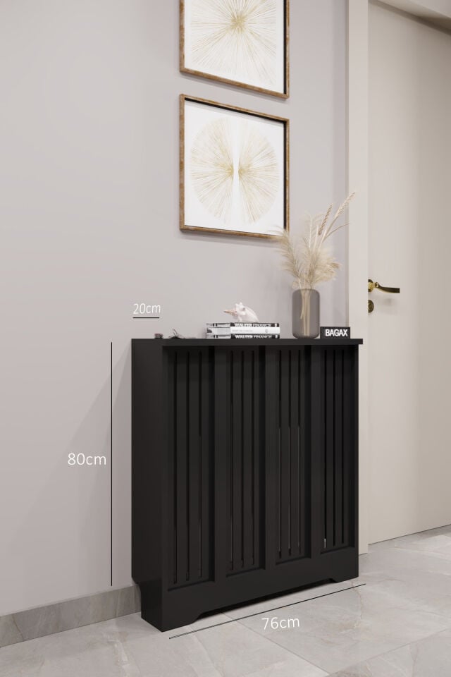 Dekoratif Petek Dolabı Kalorifer Peteği Kapatma Ünitesi Modern Tasarım İç Ölçü 76 cm Dış Ölçü 80 cm