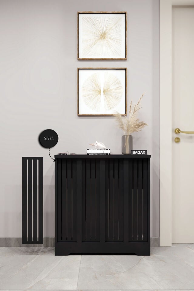 Dekoratif Petek Dolabı Kalorifer Peteği Kapatma Ünitesi Modern Tasarım İç Ölçü 76 cm Dış Ölçü 80 cm