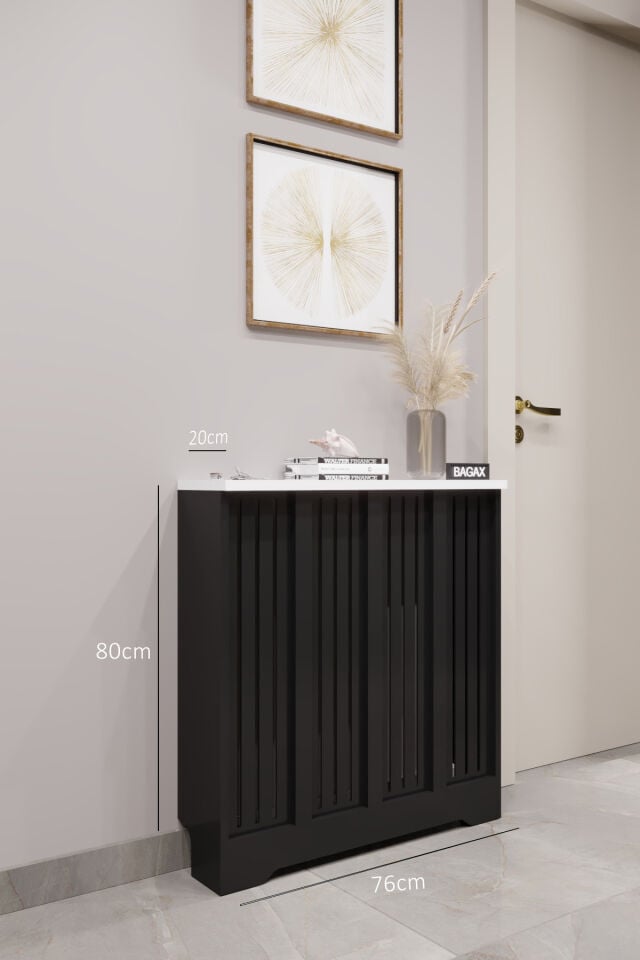 Dekoratif Petek Dolabı Kalorifer Peteği Kapatma Ünitesi Modern Tasarım İç Ölçü 76 cm Dış Ölçü 80 cm
