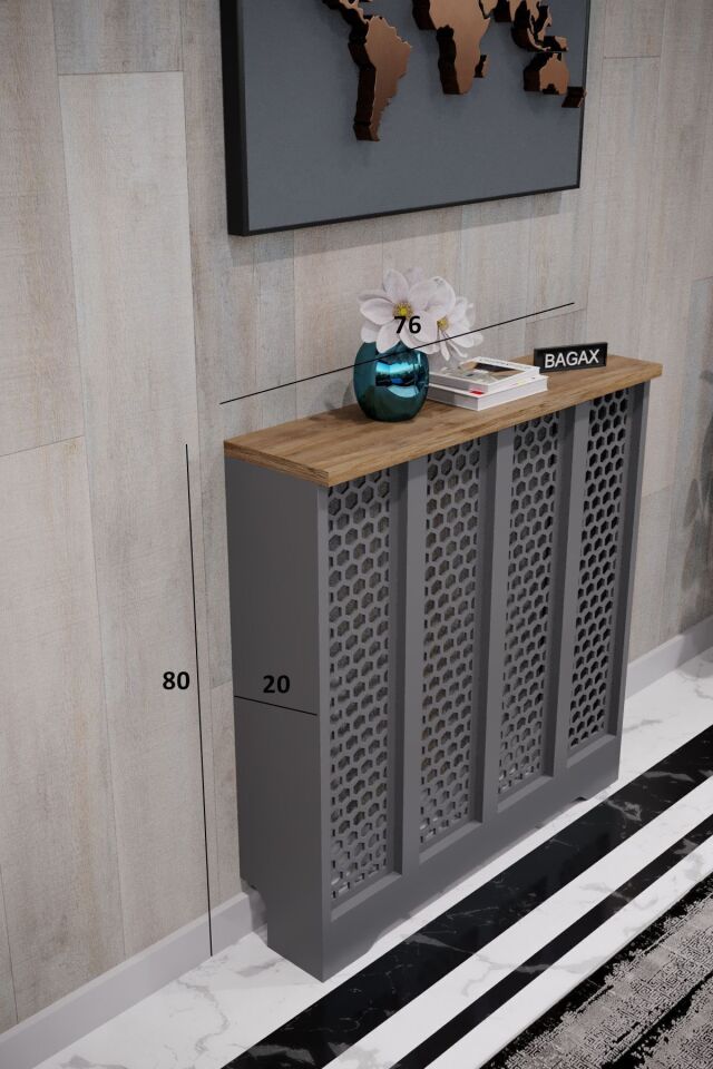 Bagax Bodrum Model, Antrasit Üstü Çam Renk,iç Ölçü 76 Cm Dış Ölçü 80 Cm Petek Kaplama, Dresuar
