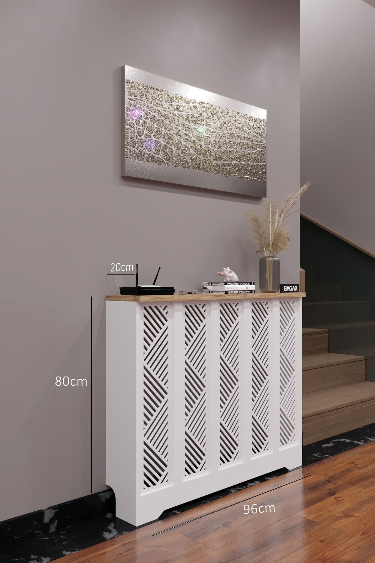 Bagax Gordion Model, Beyaz Üstü Çam Renk,iç Ölçü 96 Cm Dış Ölçü 100 Cm Petek Kaplama, Dresuar